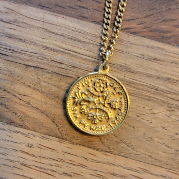 Gold Coin Multilayer Necklace - Picture 8 of 9